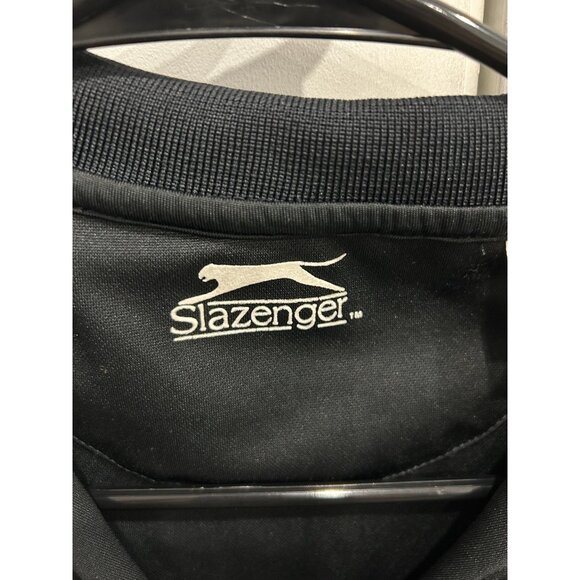 Slazenger Womens Black Polo Top Isla Del Sol Yacht Country Club Logo Sz Medium - Picture 5 of 10